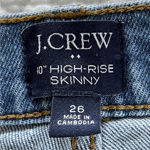 J CREW Womens Sz 26 10" High-Rise Skinny Raw Hem Jeans - Picture 6 of 12